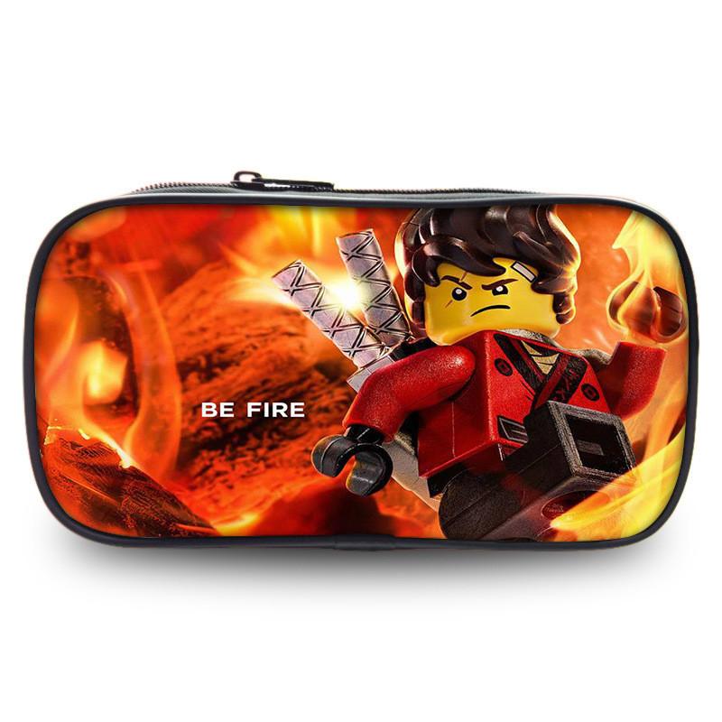Ninjago Pencil Case For Students With Nylon Material And Storage Pocket