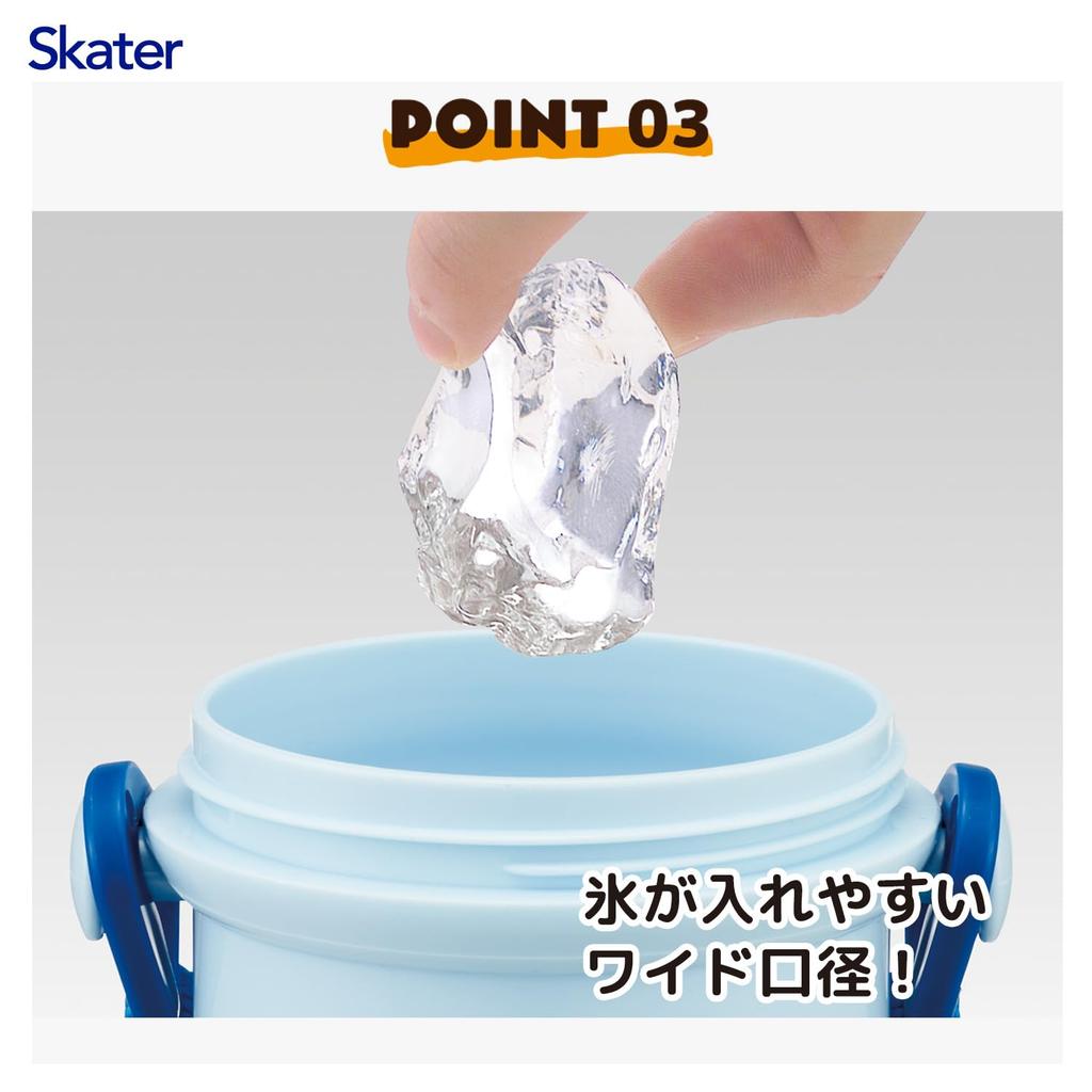 Skater Direct Drinking Water Dishwasher Made in Plarail Boys Children's Bottle, Plastic, 480ml, One-Push Opening, Safe, Japan, Gather! PSB5SAN-A