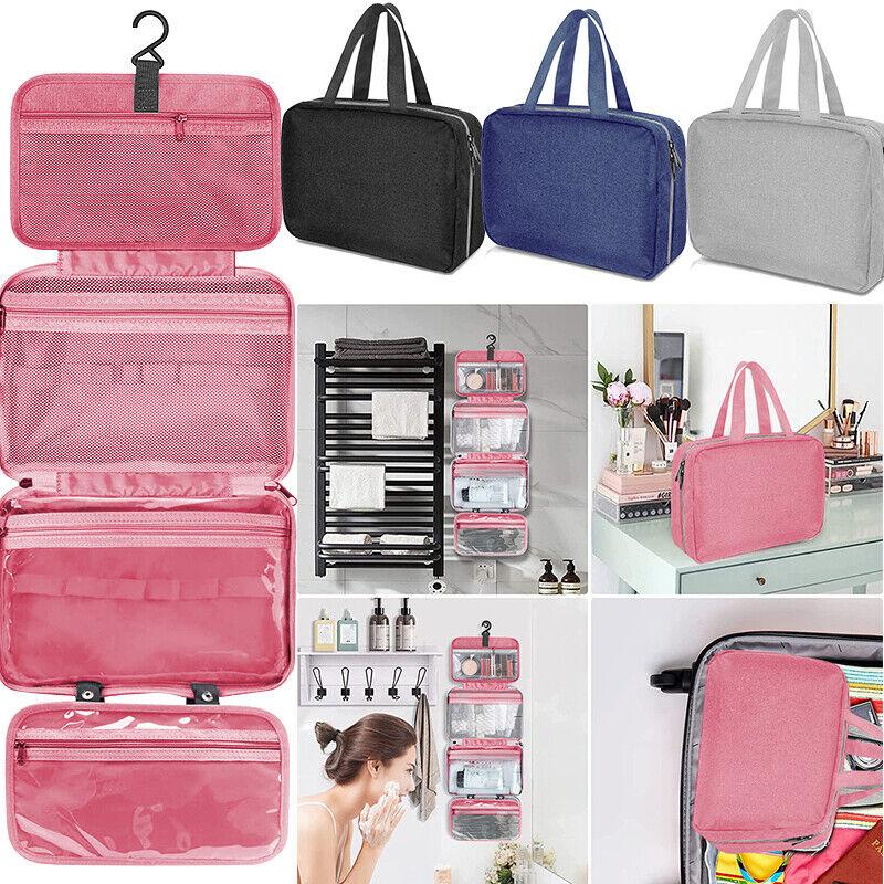 Large Hanging Hook Toiletry Bag Travel Folding Waterproof Handbag Makeup Cosmetic Razor Storage Organizer Case Bathroom Supplies