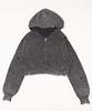 WEGO Distressed Knit Zip Size Sumikuro Women's Hoodie, Casual, Girly, Fall/Winter Outfit, F,