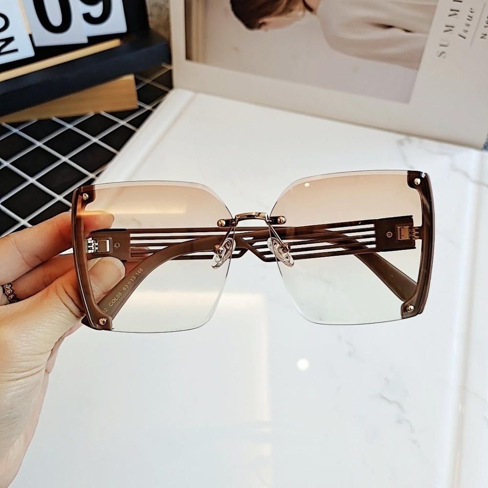 Oversized Sunglasses for Women Vintage Large Frame Rectangle Fashion Sun Glasses Street Style Photo Ins