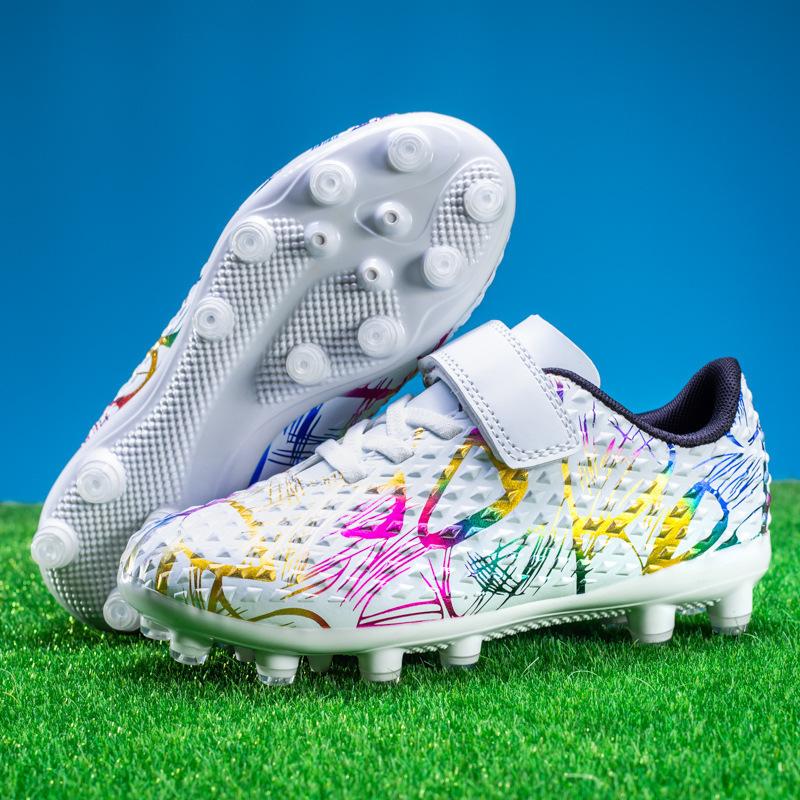 Small Game Training Batch Girls Campus Artificial Turf Broken Children Students Football Shoes Men Nails Velcro 2025 Shoes