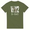 WW2 DDAY American Soldier TShirt Gifts for Veterans Tshirt Men Crewneck Cotton Short Sleeve Casual Summer Printed Tee Tops