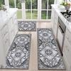Kitchen Rugs Boho Laundry Mats Thick Non-Slip Boho Carpet Set For Living Room Porch Bedroom Entryway Hallway Patio