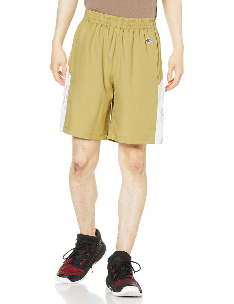 Champion CAGERS Stretch Shorts with Basketball Practice Size M C3-TB543 Men's Quick-Drying One-Point Logo, Pants,