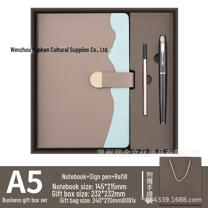 A5 Notebook & Thermos Cup Set: Custom Gift Box with Temperature Display Cup for Business Gifts
