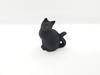 Iwachu Paperweight, Long-Tailed Cat, Black, Dimensions (cm): 5 X 3.5 X 7.5 (H), 30501, Nambu Ironware