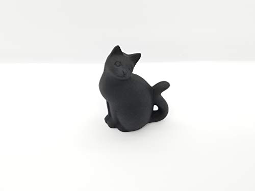 Iwachu Paperweight, Long-Tailed Cat, Black, Dimensions (cm): 5 X 3.5 X 7.5 (H), 30501, Nambu Ironware
