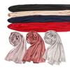 Premium Schimmer Seidensatin Hijab Schal Damen Luxus Medine Seide Schleier Muslimische Frauen Hijab Glänzender Seidenschal Damen Schals Stola