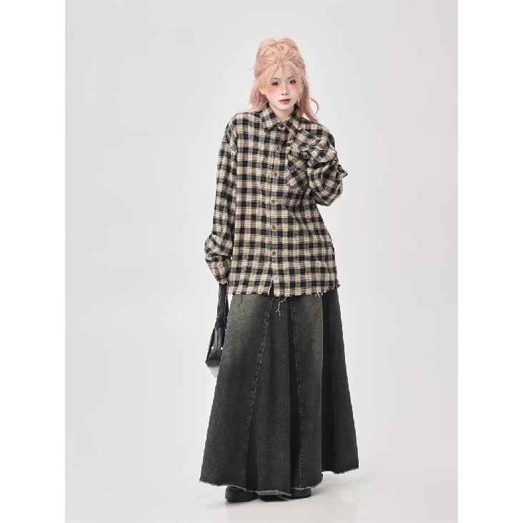 

Рубашка с длинным рукавом с буквенным принтом 2024 года в японском стиле в стиле Гонконга, свободная рубашка для мальчиков, летнее модное универсальное повседневное пальто 2XL чёрный