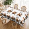 Halloween Dwarf Polyester Tablecloth Spider Web Pattern, Washable, Suitable For Home And Restaurant Decoration