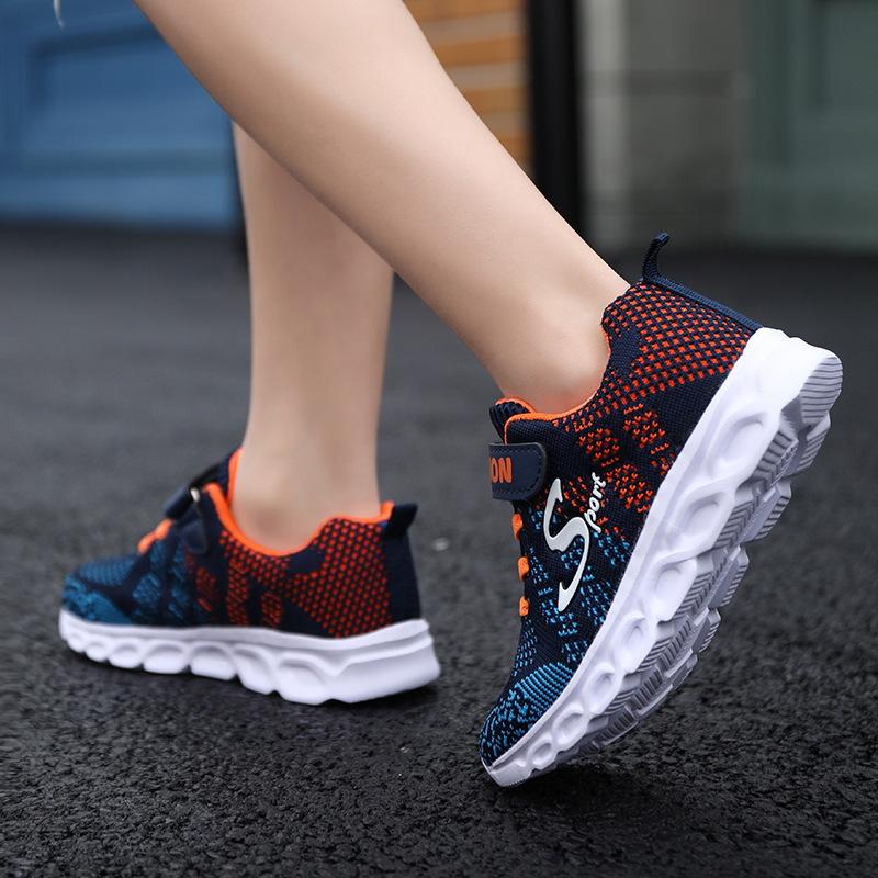 Ultra-light classmate boys' sports shoes 2025 spring and autumn children's breathable boys' running shoes foreign trade procurement