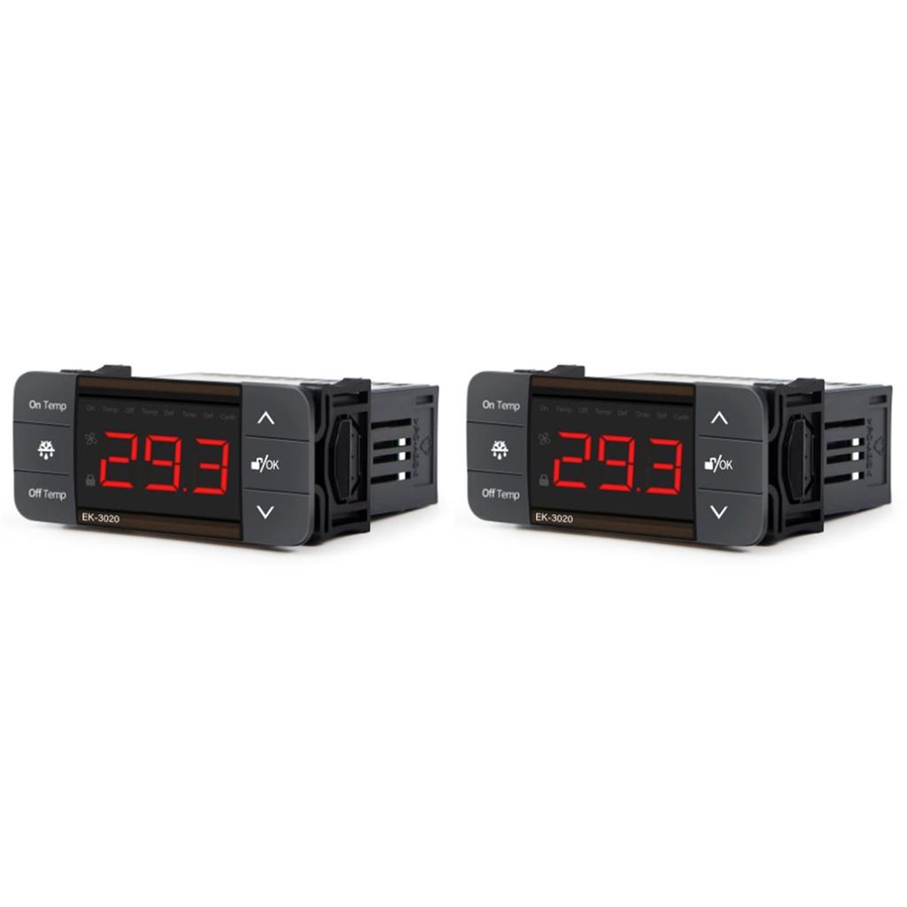 CYCLI-2X Digital Temperature Controller 220V Cool Heat Switch Refrigerator Refrigeration Defrost Thermostat Sensor(EK-3020)7