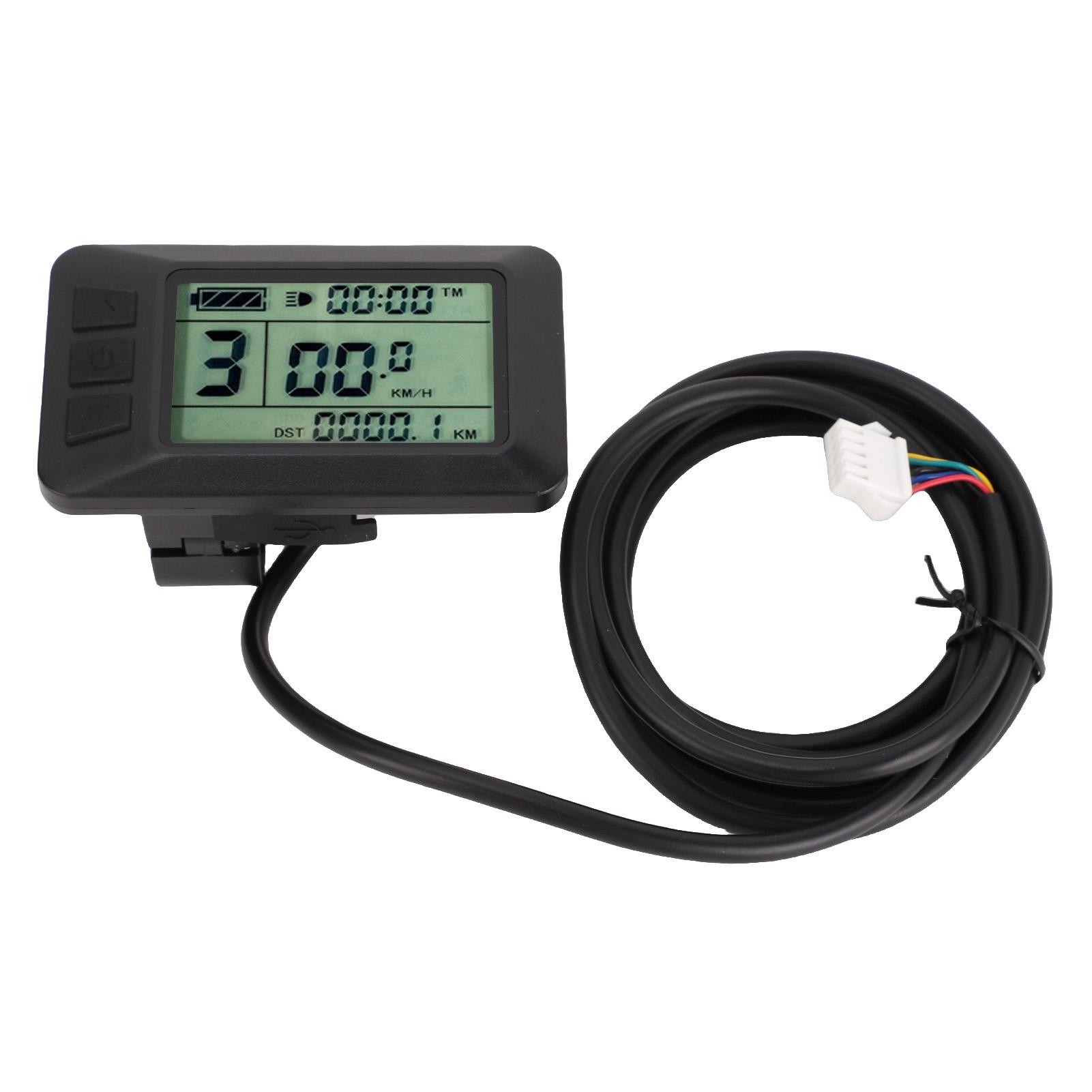 

Electric Scooter Display Meter Fine Workmanship Ergonomic External Keys Electric Scooter Color Display Meter for Modification чорний