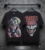 Black Vintage Joker Dark Knight Graphic T-Shirt Comic Movie Tee