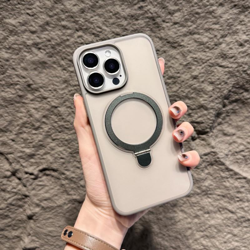 

Suitable IPhone 16 Promax Matte Skin Semi Transparent Phone Case Apple 15 Metal Magnetic Bracket Lens Film iPhone 16 PRO