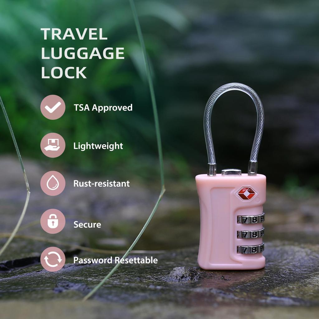 TSA-Approved Travel and Gym Suitcase Padlock with Password
