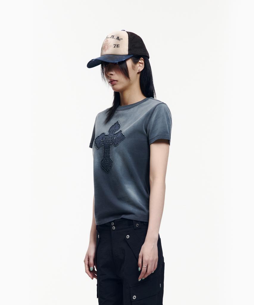AAKAM Dust Fade Cros2 Half Top (Blue)