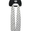 DOYOUKNOWMC ALL SEASON Scarf Ribbon Decoration Soft Type Black Ball Cap