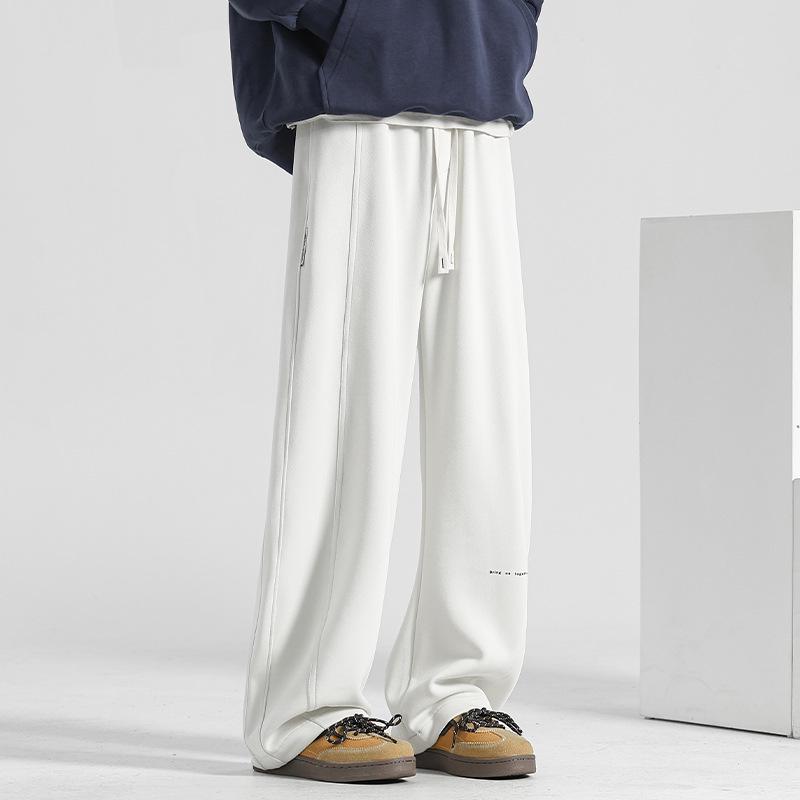 

Men s Loose Scimitar Pants: Autumn/Spring Casual Drape, Wide-Leg, Sweatpants, Straight-Leg Long Pants M (suitable for 95-115 jin)