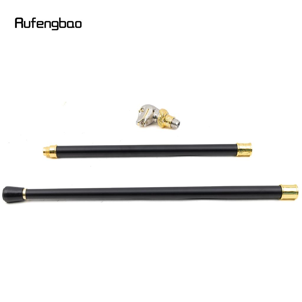 Golden White Snake Cobra Gentleman Walking Cane Fashion Walking Stick Gentleman Crosier Knob Walking Stick 92cm