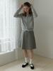 Kinder Baby Basic Flare Midi Skirt - Asy Greige