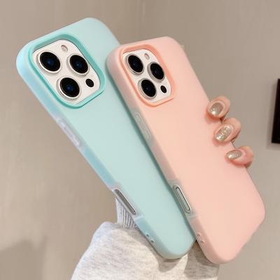 Weiche Matte Süßigkeit Transparente Handyhülle Für Für Iphone 17 Air 11 12 13 14 15 16 Pro Max Plus Funda Stoßfeste Silikon-Stoßstangenabdeckung