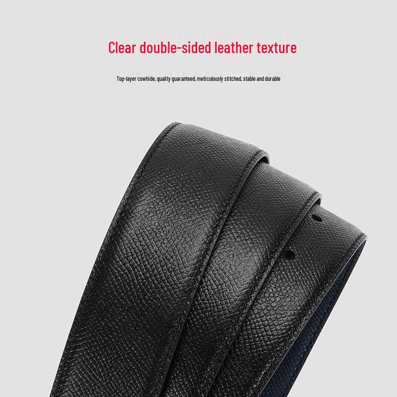 Men's Stylish Versatile Top Layer Cowhide Belt Without Buckle