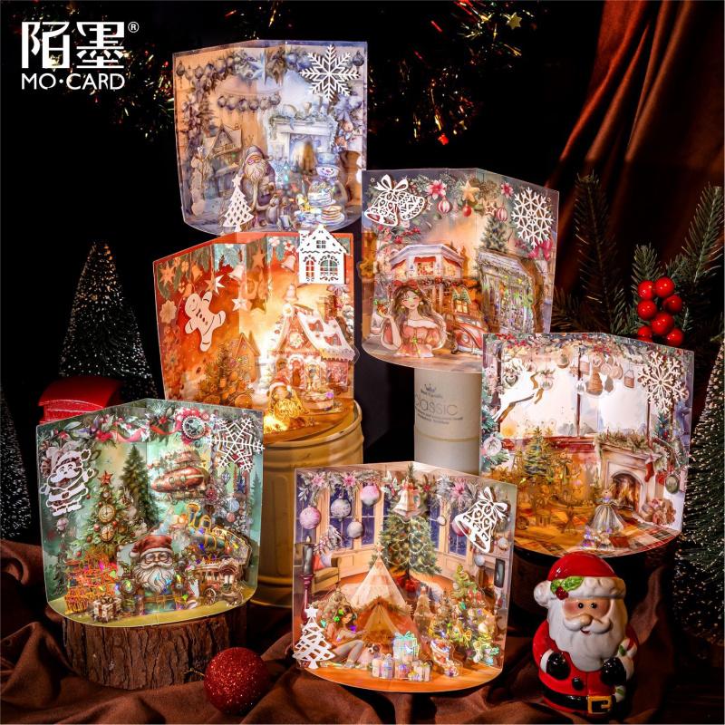 25-Blatt Eis Kristall Goldfolie Weihnachten Thema Aufkleber Packung, Glänzende Folien Akzente auf Schneeflocken/Eis Motiven für Weihnachtskarte
