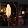 Hanging Ghost Decor Swinging Halloween Decoration, LED Light Up Large Spooky Weighted Fabric with Remote Control for Outside Garden Yard Porch