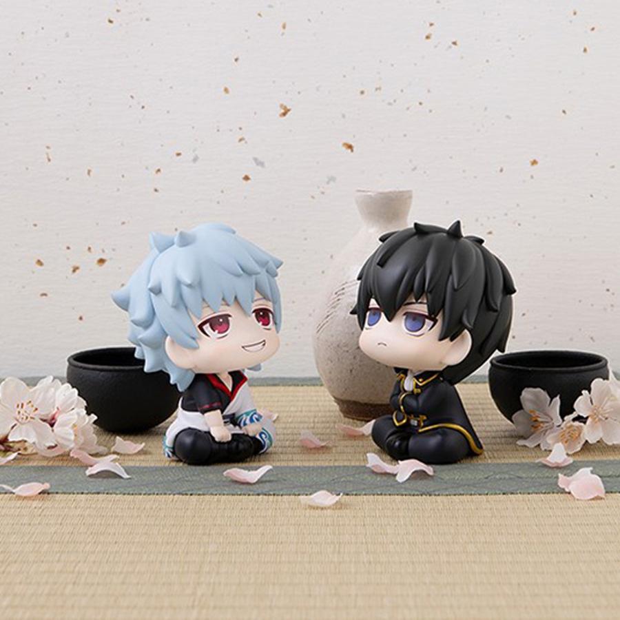 10cm Gintama Anime Figur Look Up Sakata Gintoki Actionfigur Q Version Hijikata Toushirou Figur PVC Sammlermodell Spielzeug