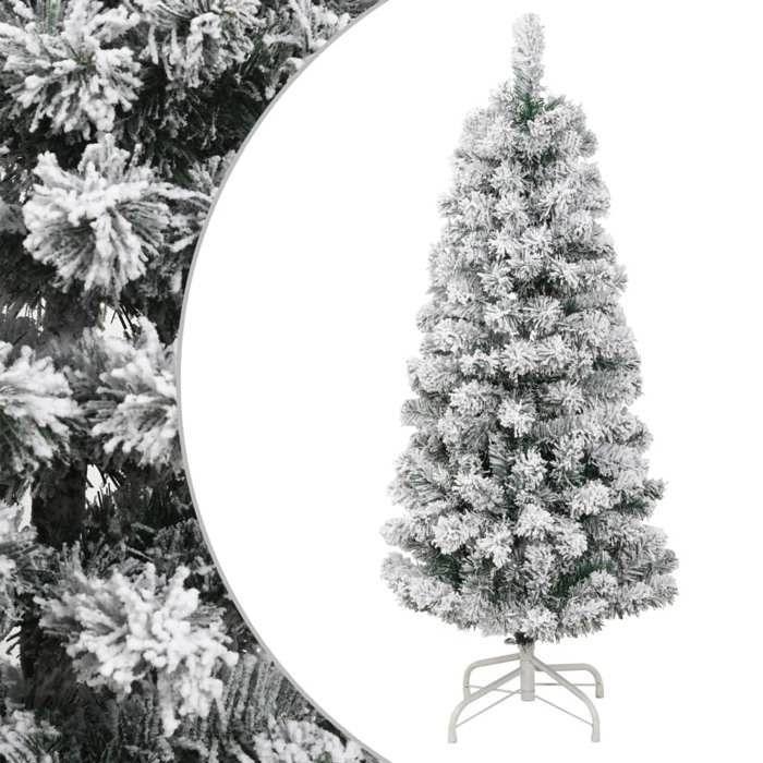 VidaXL Sapin de Noël artificiel à charnières avec neige floquée 120 cm 358379