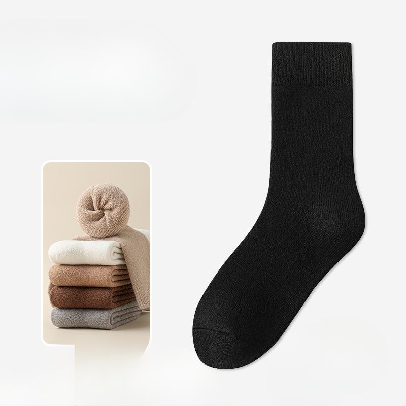 Male Autumn and Winter New Thickened Warm Wool Floor Home Sleep Tube Socks
