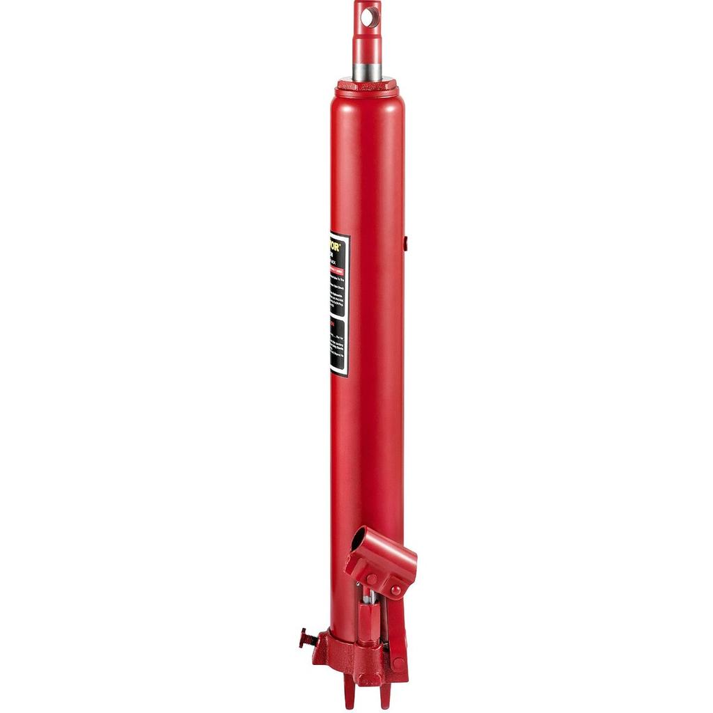 Hydraulic Long Ram Jack, 8 Tons/17363 lbs Capacity, with Single Piston Pump and Clevis Base, Manual Cherry Picker with Handle, for Garage/Shop Cranes,