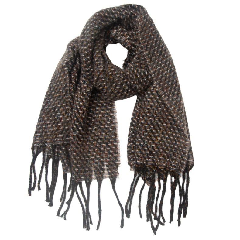 New scarf autumn and winter men's and women's fringed colored flower scarf shawl