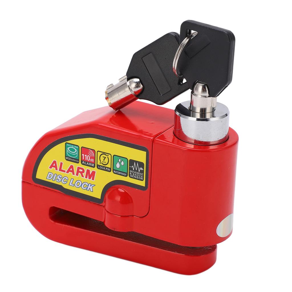 Bike Disc Brake Lock Anti Theft Electric Motorcycle Alarm Disc Lock with 110dB Alarm Sound for