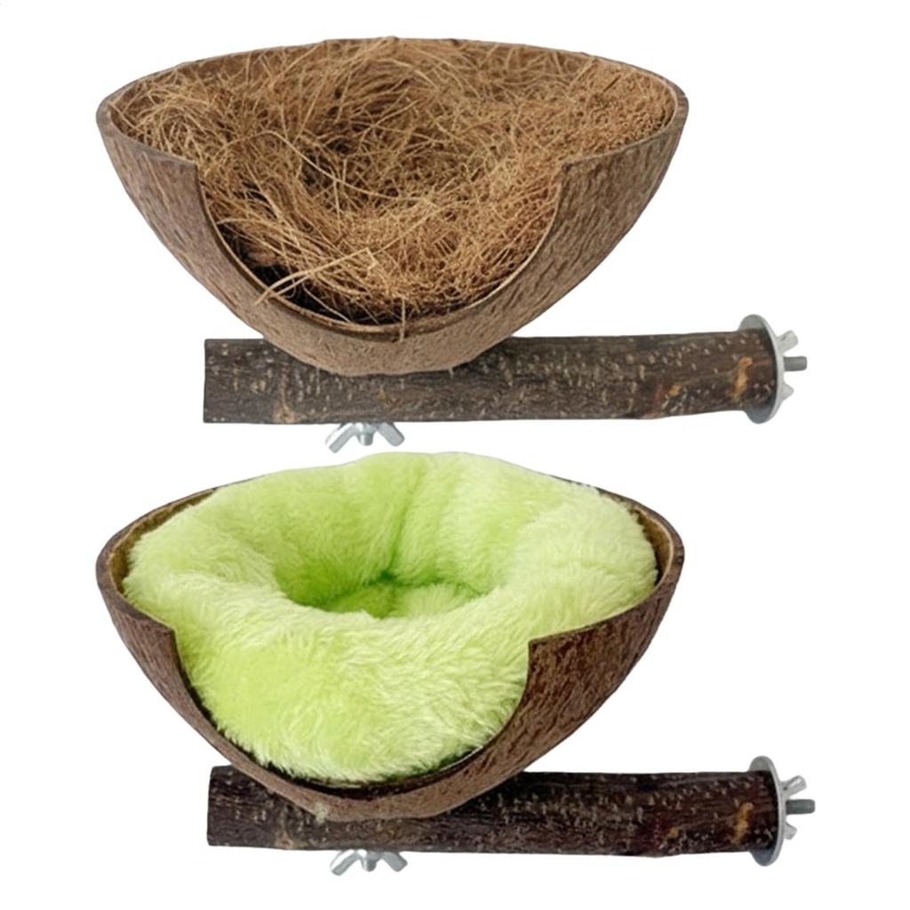 Bird Nest Winter Warm Cozy Bird Nest Plush Parrot Round Sleeping Bed House Toys For Small Animal Pet Bird Parrot Cage Decor