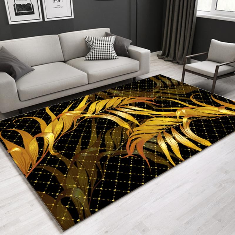 Nordic Modern Luxury Carpet: Elegant Customizable Rug for Bedroom or Living Room.