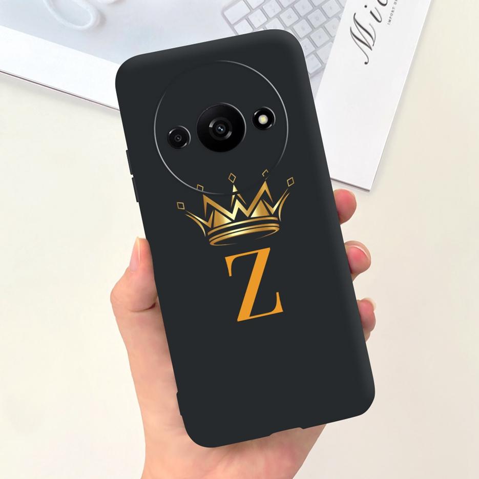 

For Xiaomi Redmi A3 Case Cute Crown Letters Back Cover 6.71 Soft Silicone Phone Case For Xiaomi Redmi A3 RedmiA3 Fundas Bumper Xiaomi Redmi A3