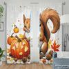 Piece Set High Definition Digital Printed Curtainsautumnsquirrelpumpkinleafcolorfulstylehome Decoration Style Curtain Made Of Polyester