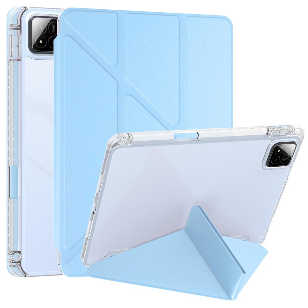 For Xiaomi Pad 7 Pro/Pad 7 Case PU Leather Origami Stand Clear Tablet Cover