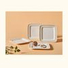 CORELLE Rosemont Ceramic Square Plate 4p Tableware Ivory-Orange