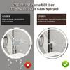 Miroir salle de bain - NETTLIFE - LED rond 70 cm - Dimmable 3000-6500K - Interrupteur tactile - Antibuée IP44