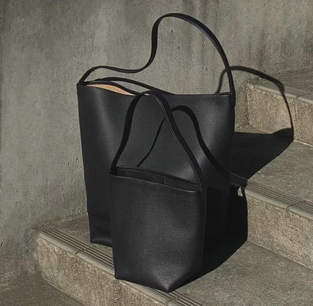 Korean Style Women's Genuine Leather Bucket Bag – Large Capacity Cowhide Shoulder Tote