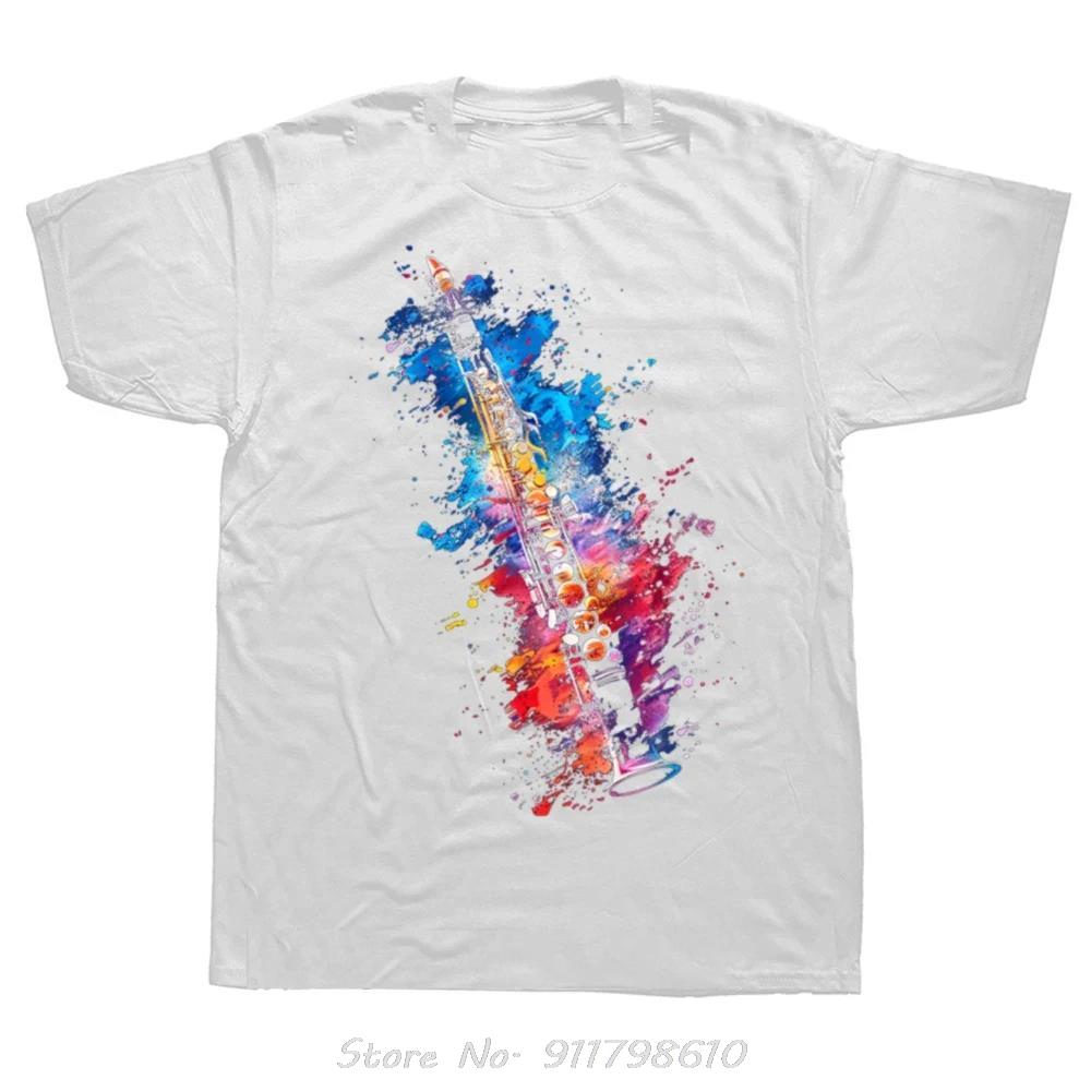 Funny Clarinet Player Evolution Musician Retro Oversized T-shirt Summer Fitness T Shirt Men's Clothing Streetwear Cotton Tshirt