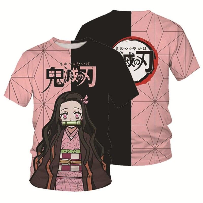 Dropshipping 3D Printing T-shirt Anime Demon Slayer Children's Clothing Short Sleeve Tshirts Sweatshirt Cartoon Kids T Shirts