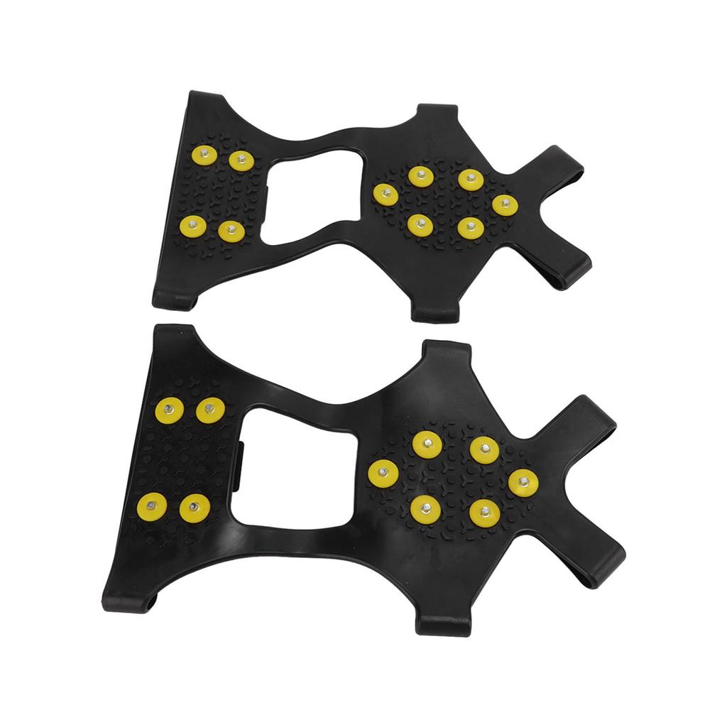 1pair 10 Spikes Ice Snow Grips Anti Slip Ice Traction Clts Walk Traction Clts for Shoes Boots Walking Hiking Climbing