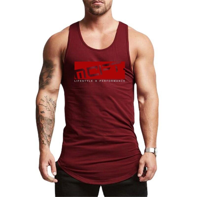 Do The Work  New Hot Sale Mens Bodybuilding Cotton Gym Sports Fitness Slim Fit Summer Casual Fashion O-neck Printed Workout Cool Vest