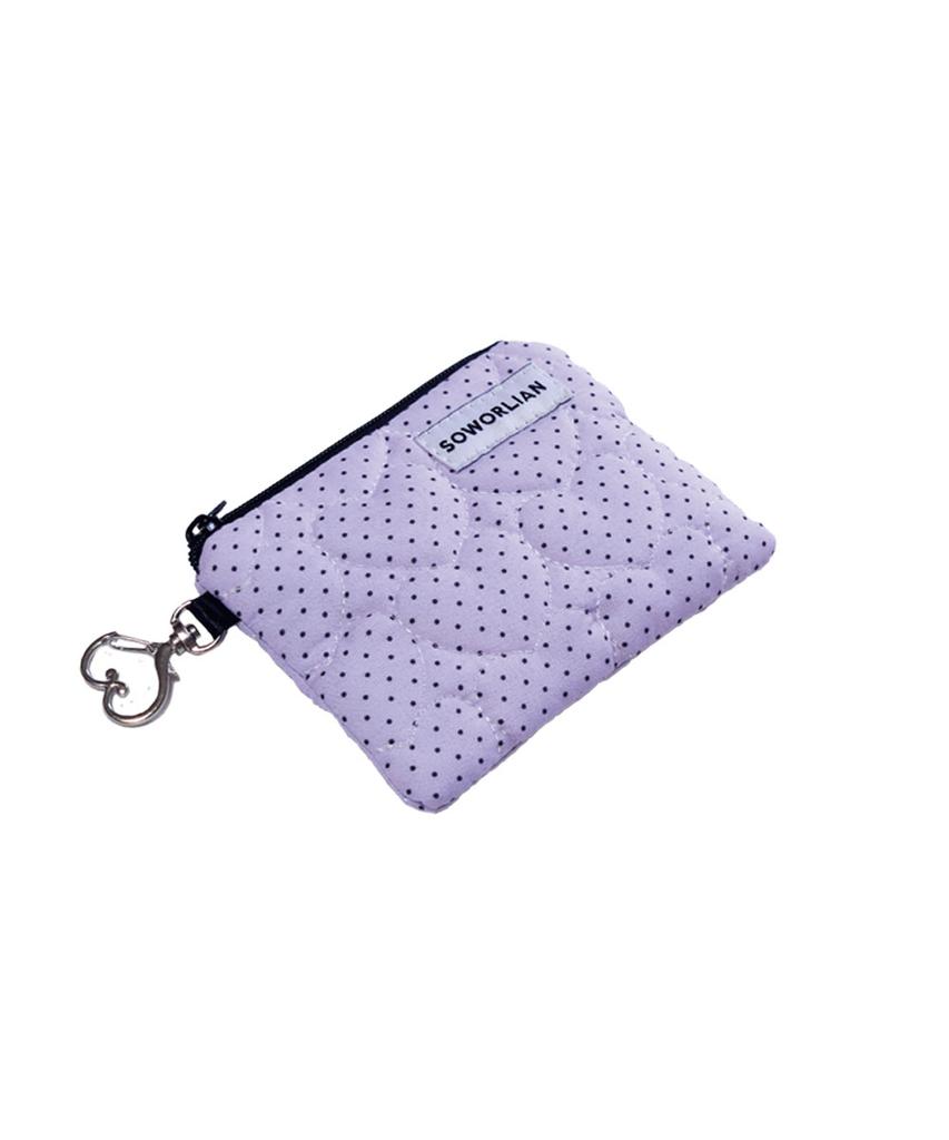Soworlian Zipper Card Pocket_Petit Dot Purple
