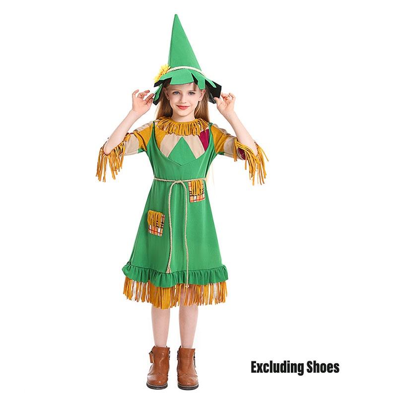 

Пасха Хэллоуин Девочки Праздники Костюм Детский Косплей Пугало Кукла Платье L